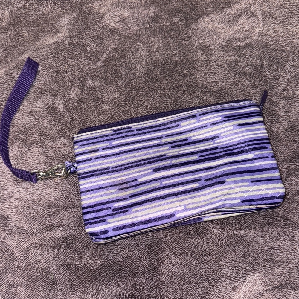 Thirty-One Purple Patterned Wristlet